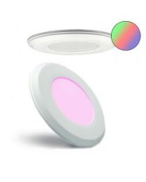 LED Einbauleuchte RGB Panel Flach, rund, weiß, 4 Watt, RGB