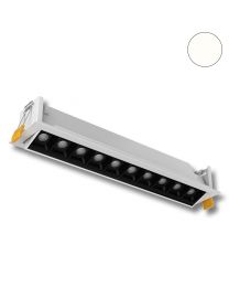 LED Deckeneinbauleuchte Linear Reflektor weiß/schwarz, 20W, neut